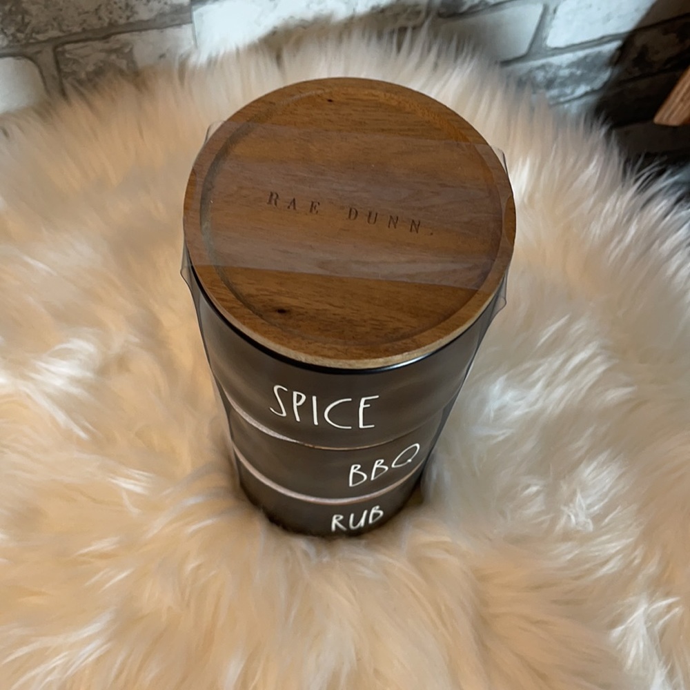Rae Dunn SPICE BBQ RUB storage Containers - Picture 2 of 4